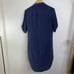 Equipment Femme Navy Blue Button Down 100% Silk Dress Size Medium