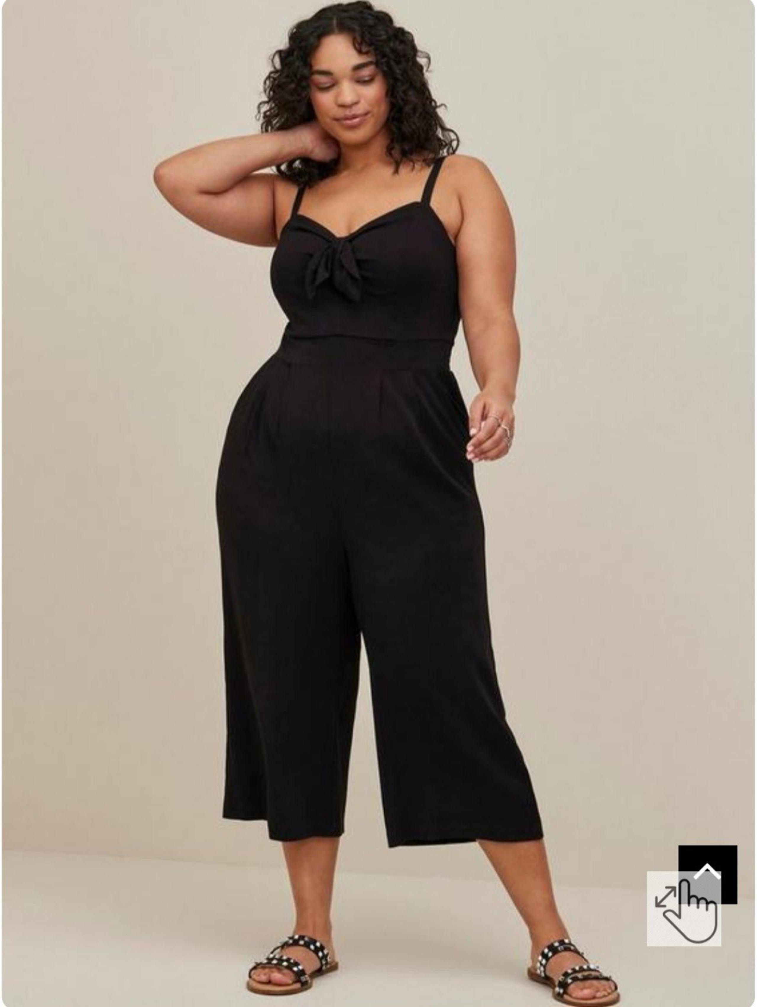 Torrid Tie Front Culotte Jumpsuit sz 00