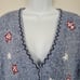 Bobbie Brooks Vintage XL Blue Knit Vest Stars Flag Red White Patriotic American