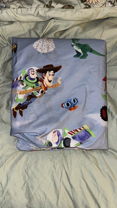 RARE Pottery Barn Toy Story Duvet Cover Blue Full Queen Disney Pixar Character B