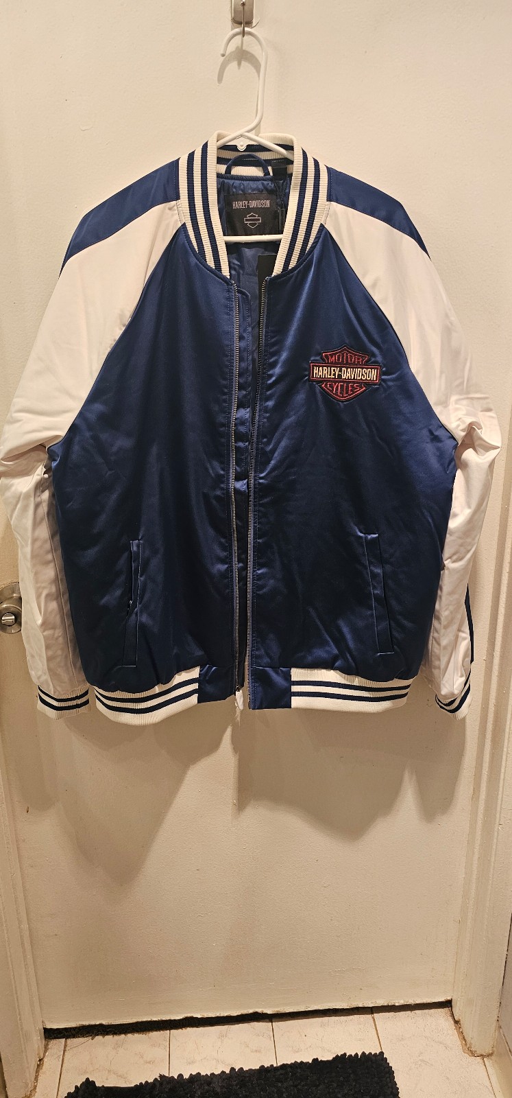 Harley davidson varsity jacket mens large