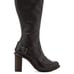 Dr. Martens Women's Ava Black Tall Heeled Biker Black Nappa Buckle Boots US 7