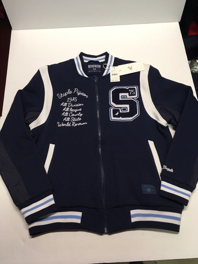 Staple Pigeon Blue Varsity Jacket