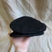 Leather Flat Brim Newsboy Hat