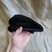 Leather Flat Brim Newsboy Hat