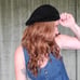 Leather Flat Brim Newsboy Hat