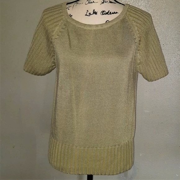 C/WS Women's Green Knit Sweater Top