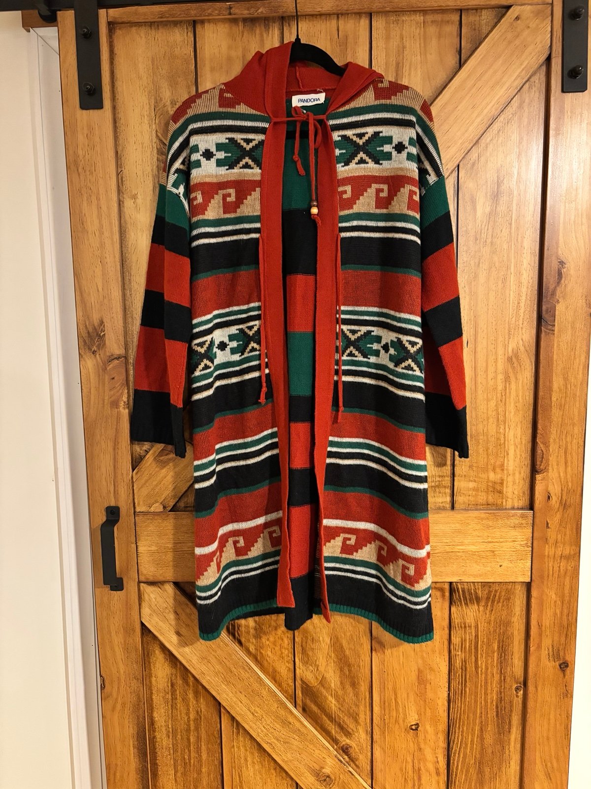 Pandora 70’s Vintage Boho Aztec Western Duster Cardigan - Womens Size Large