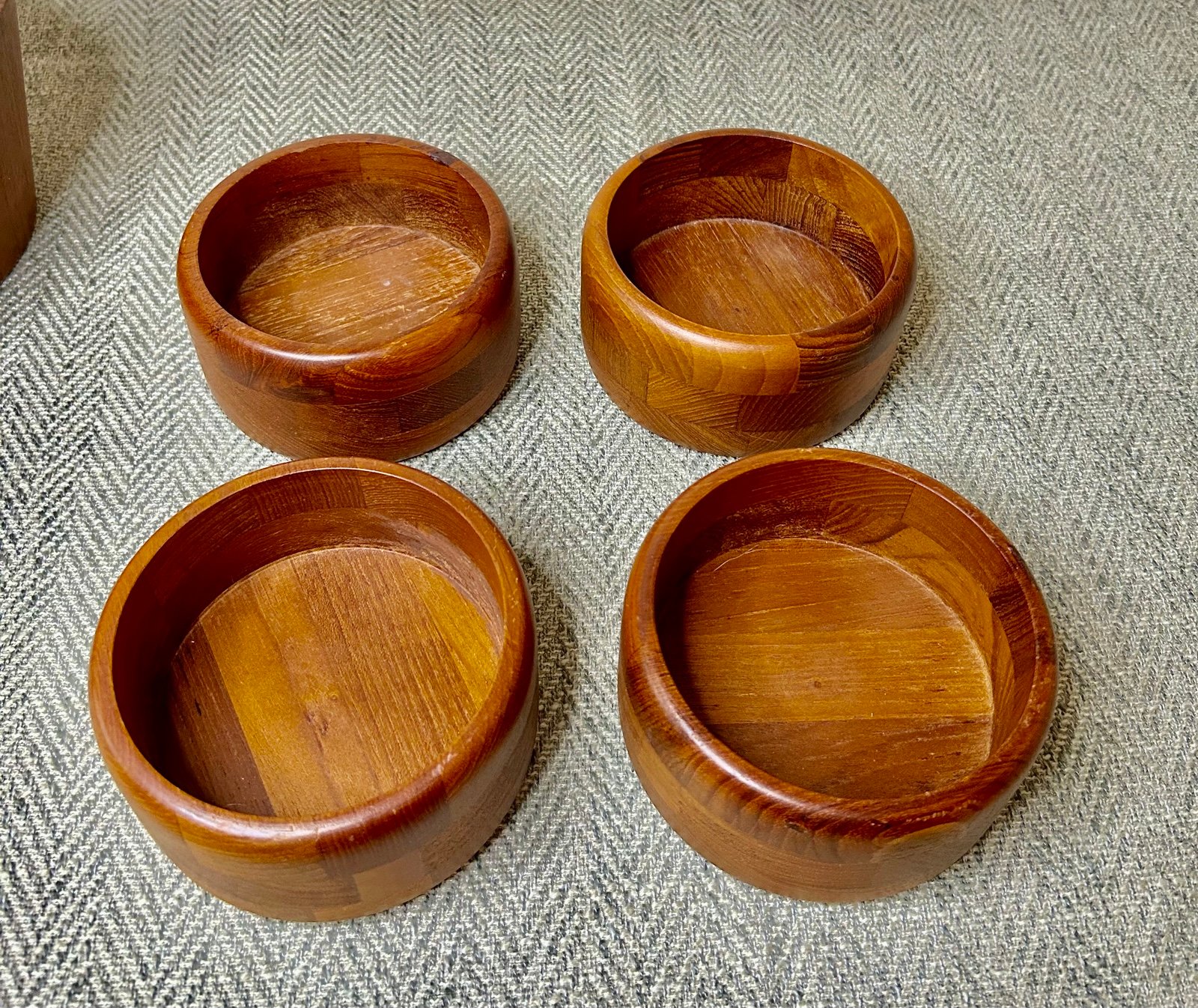 4 Kjeni DANISH TEAK Bowls - Made In Denmark.