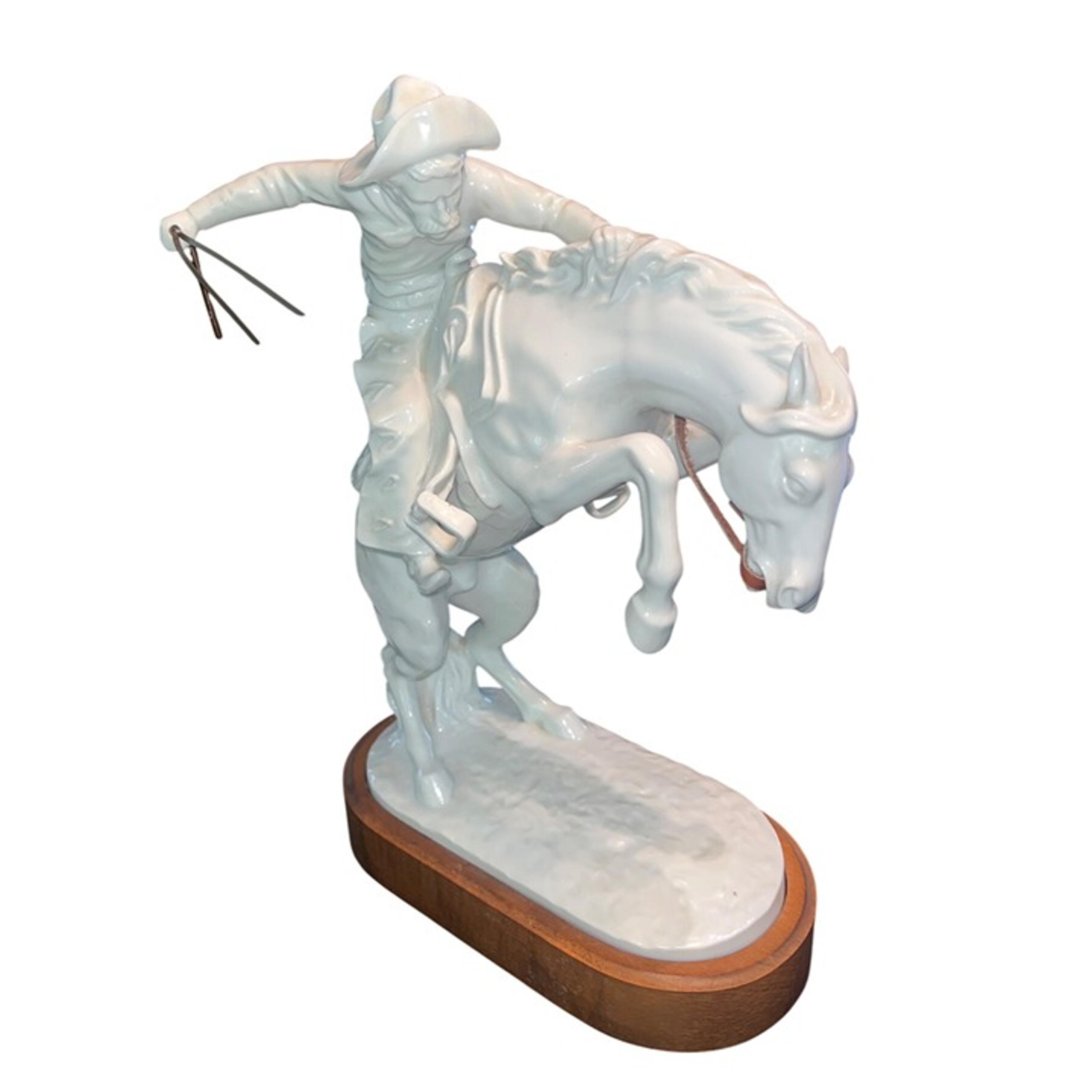 Frederick Remington's Bronco Buster Porcelain Gift World of Gorham Cowboy Wester
