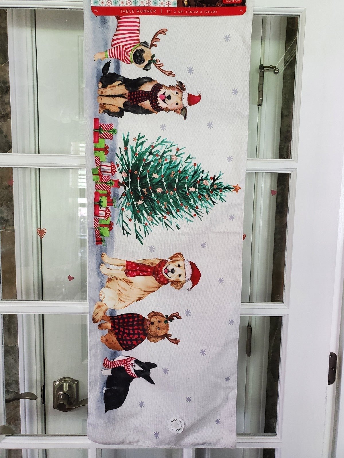 Christmas doglovers table runner