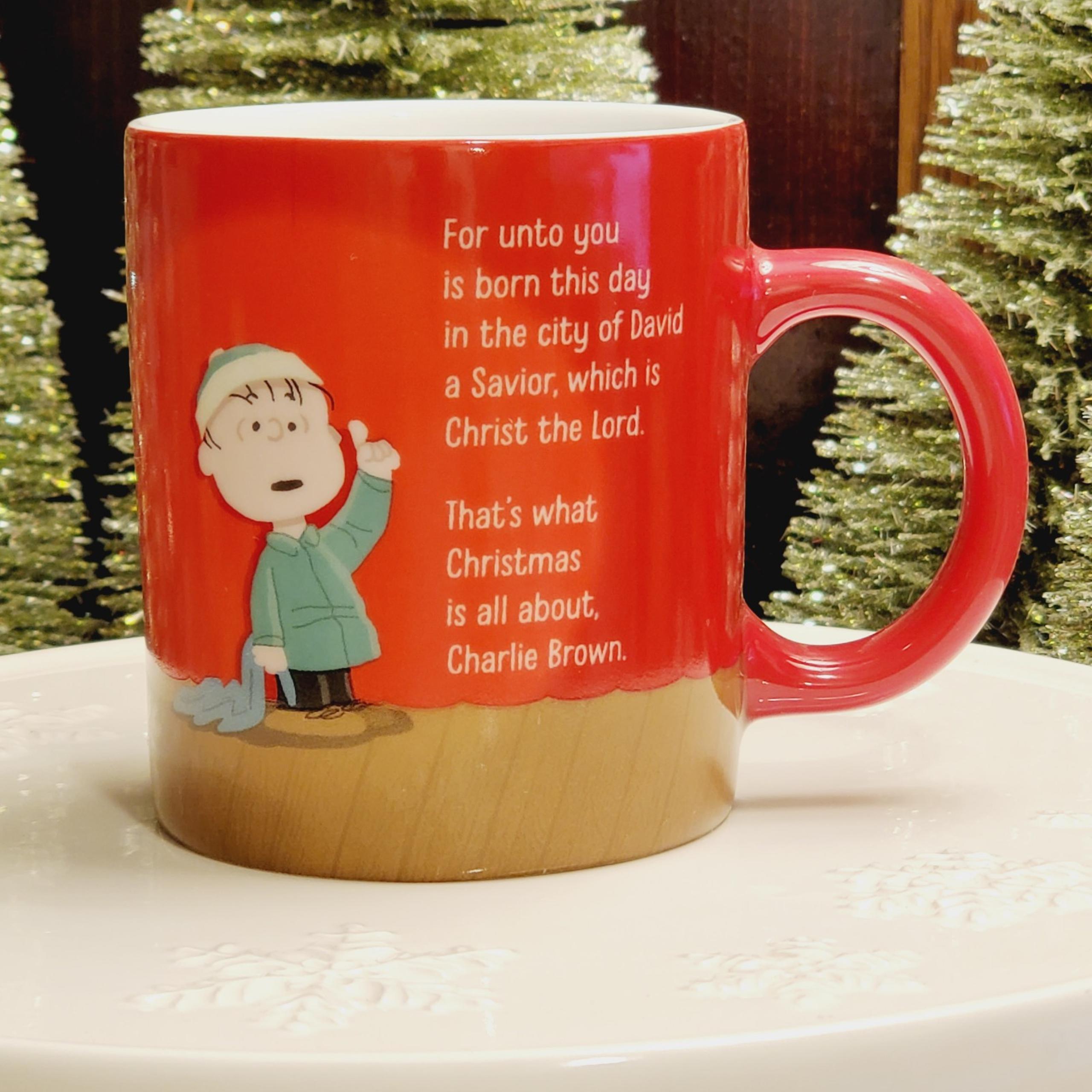 Hallmark -Linus & Charlie Brown- What Christmas Is All About -12oz Mug- Peanuts