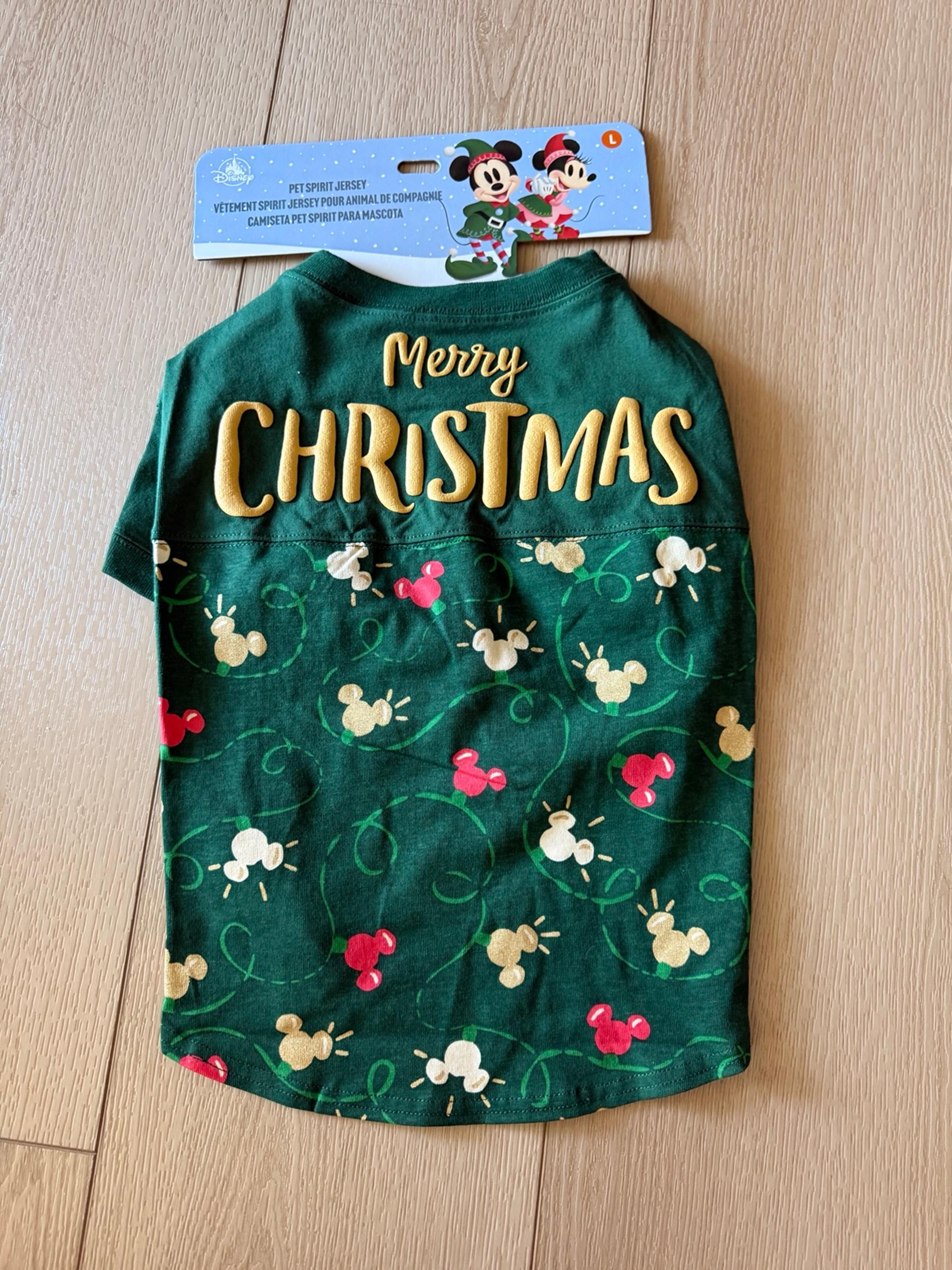 Disney Parks Pet Christmas Jersey Size Large