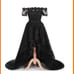 Rich black premium lace wedding dress