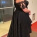 Rich black premium lace wedding dress