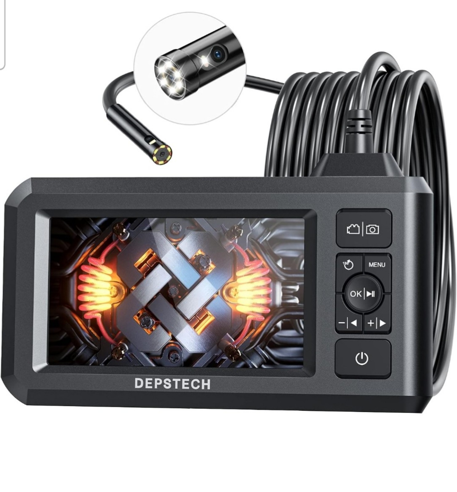 EndoscopeDEPSTECH Dual Lens Industrial Endoscope, 1080P Digital Borescope Inspec