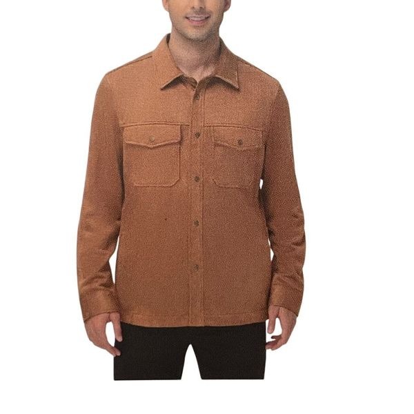 Frye Men's Faux Suede Toffee Shirt Jacket Size S New