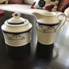Mikasa Ultima Super Fine China Sugar Bowl & Creamer Set