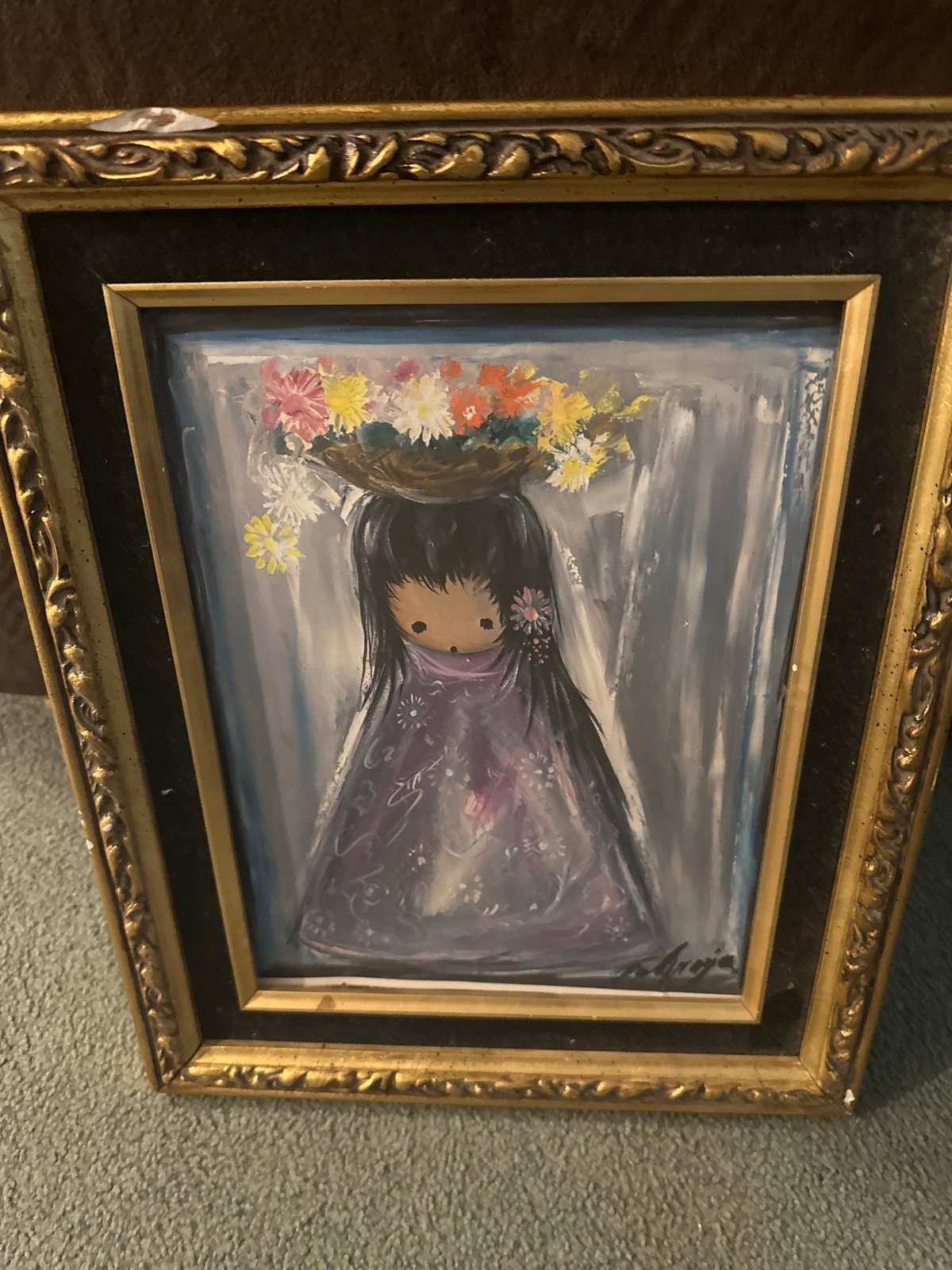 Framed Degrazia signed picture reduced