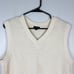 Talbots Chevron Knit Sweater Vest Cream V-neck Pullover Academia Large Petite