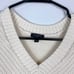 Talbots Chevron Knit Sweater Vest Cream V-neck Pullover Academia Large Petite