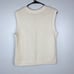 Talbots Chevron Knit Sweater Vest Cream V-neck Pullover Academia Large Petite