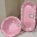 2-NWT PINK MELAMINE RACHEL ASHWELL 1 ROUND BOWL AND 1 PLATTER BUNDLE