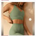 Whitney Simmons Gymshark leaf green leggings and sports bra set