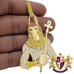 Real Silver Egyptian God Anubis Ankh Cross Custom Pendent Pharaoh Charm Big 3''