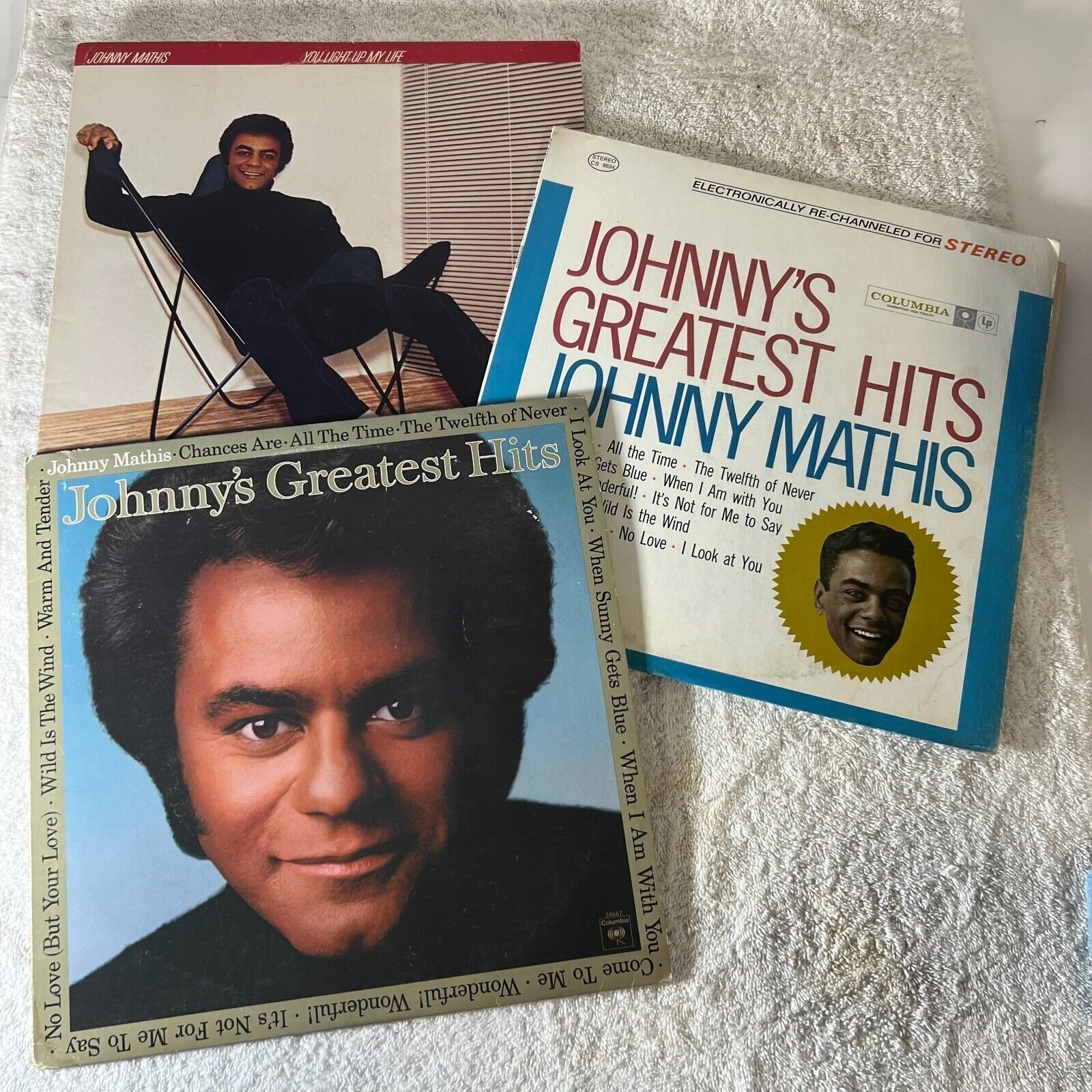 Lot of 5 Vintage Johnny Mathis Greatest Hits and More LP Record Album Collection