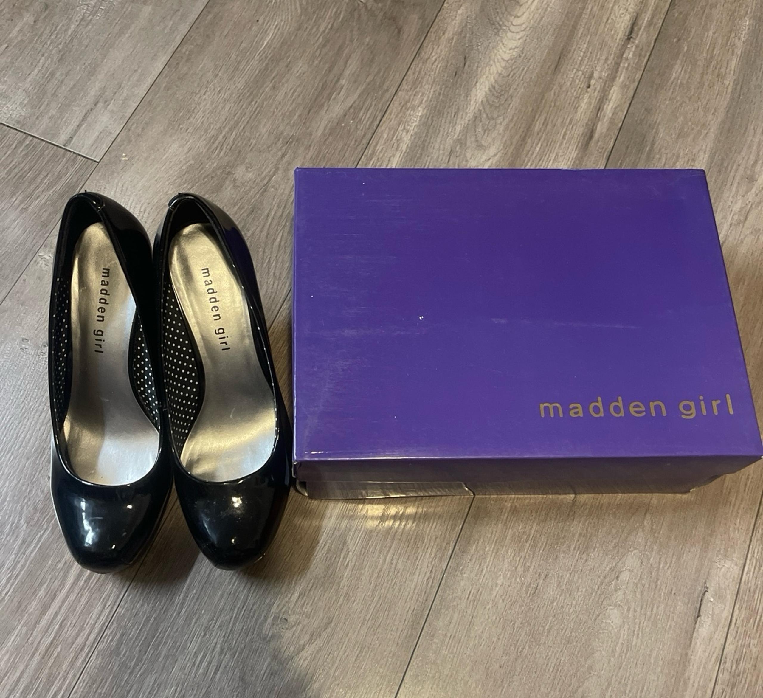Madden Girl Getta Black Patent Heels