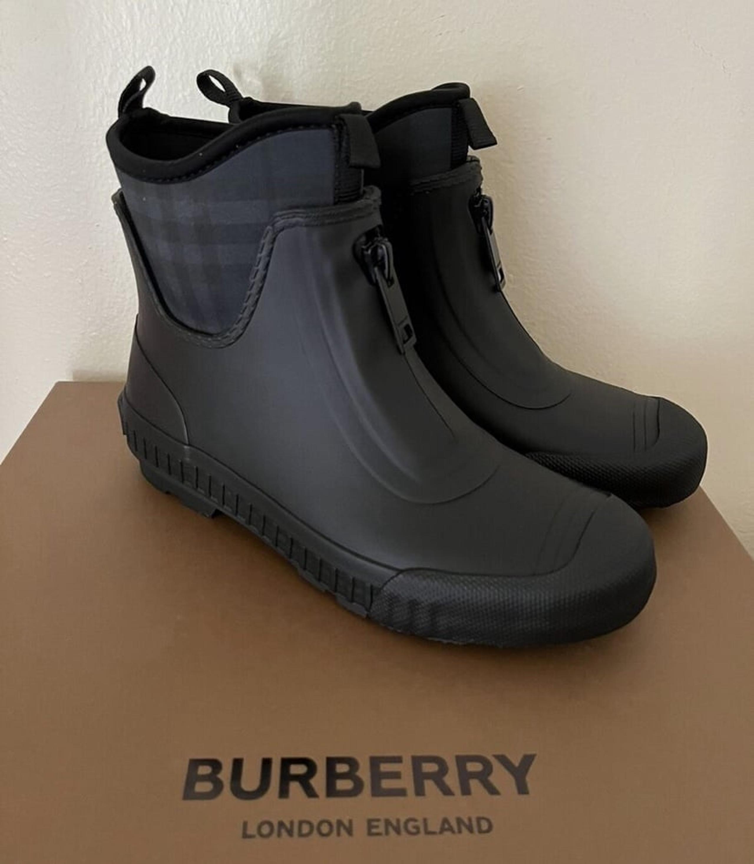 Burberry rain boots