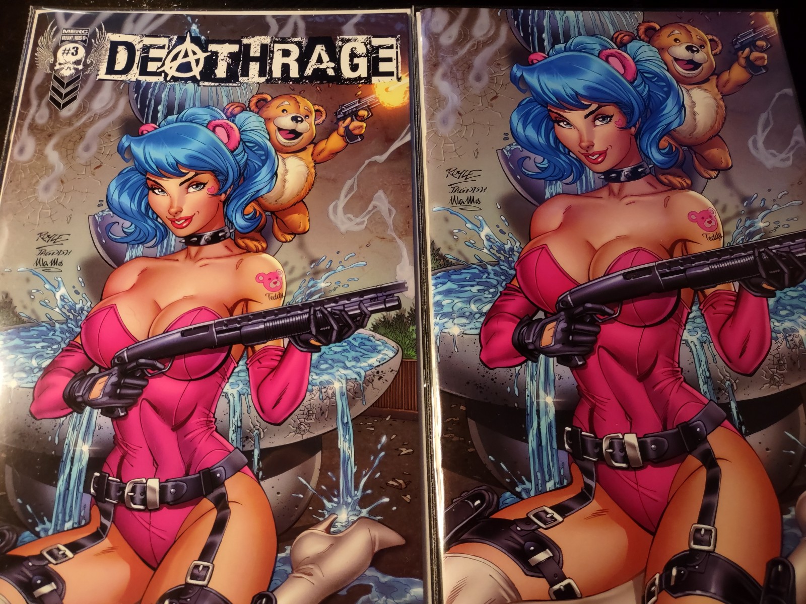 Deathrage #3 Kickstarter 'Youth' regular & virgin covers by John Royle/Ula Mos