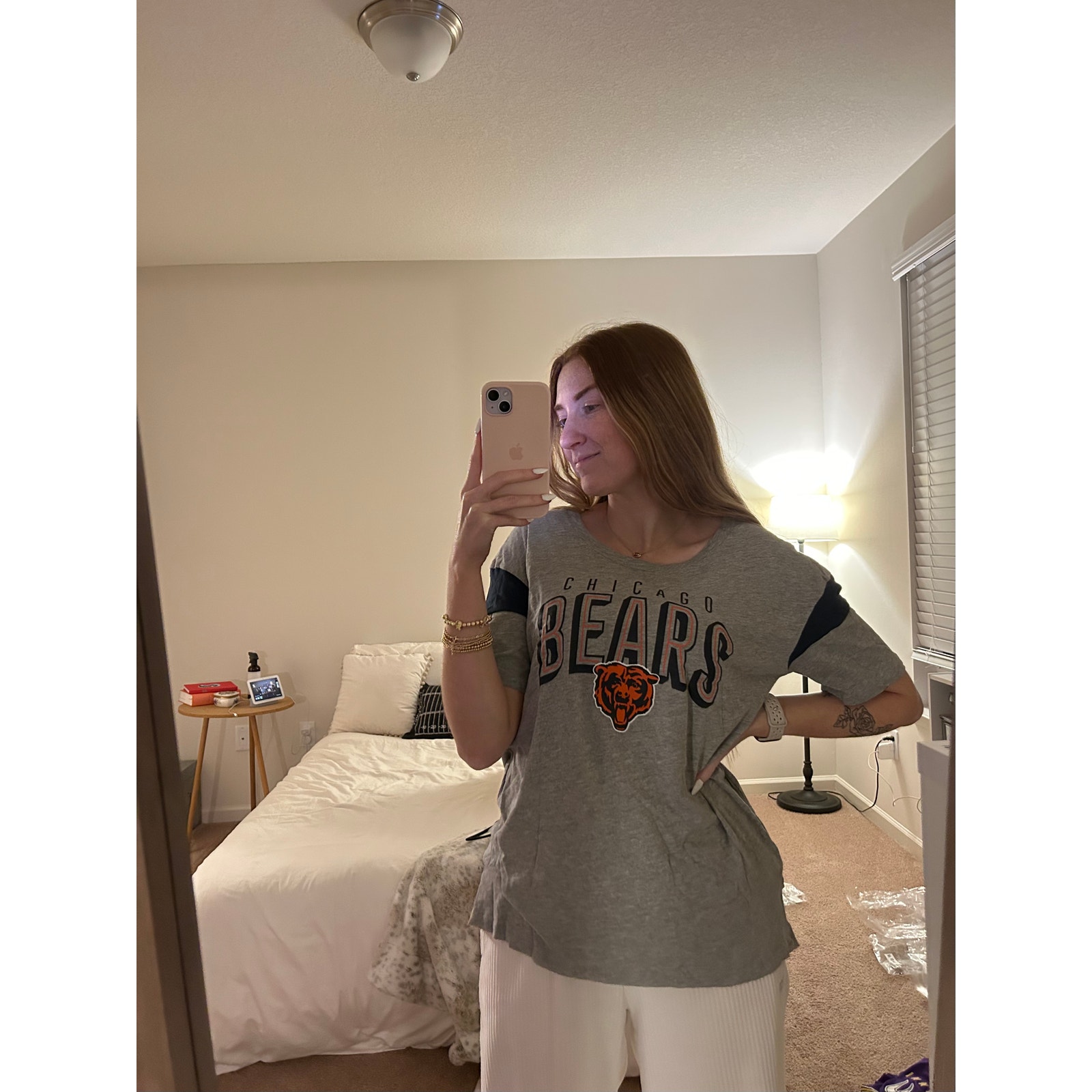 Women's NFL Chicago Bears Gray Tee-Small
