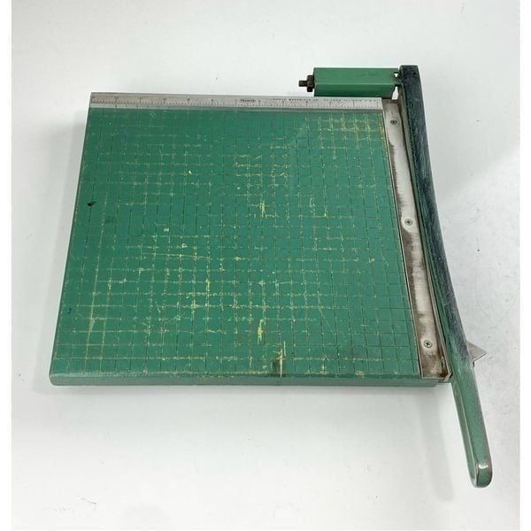 Vintage Premier Brand Photo Materials Co. Paper Cutter 13 x 13 Guillotine USA