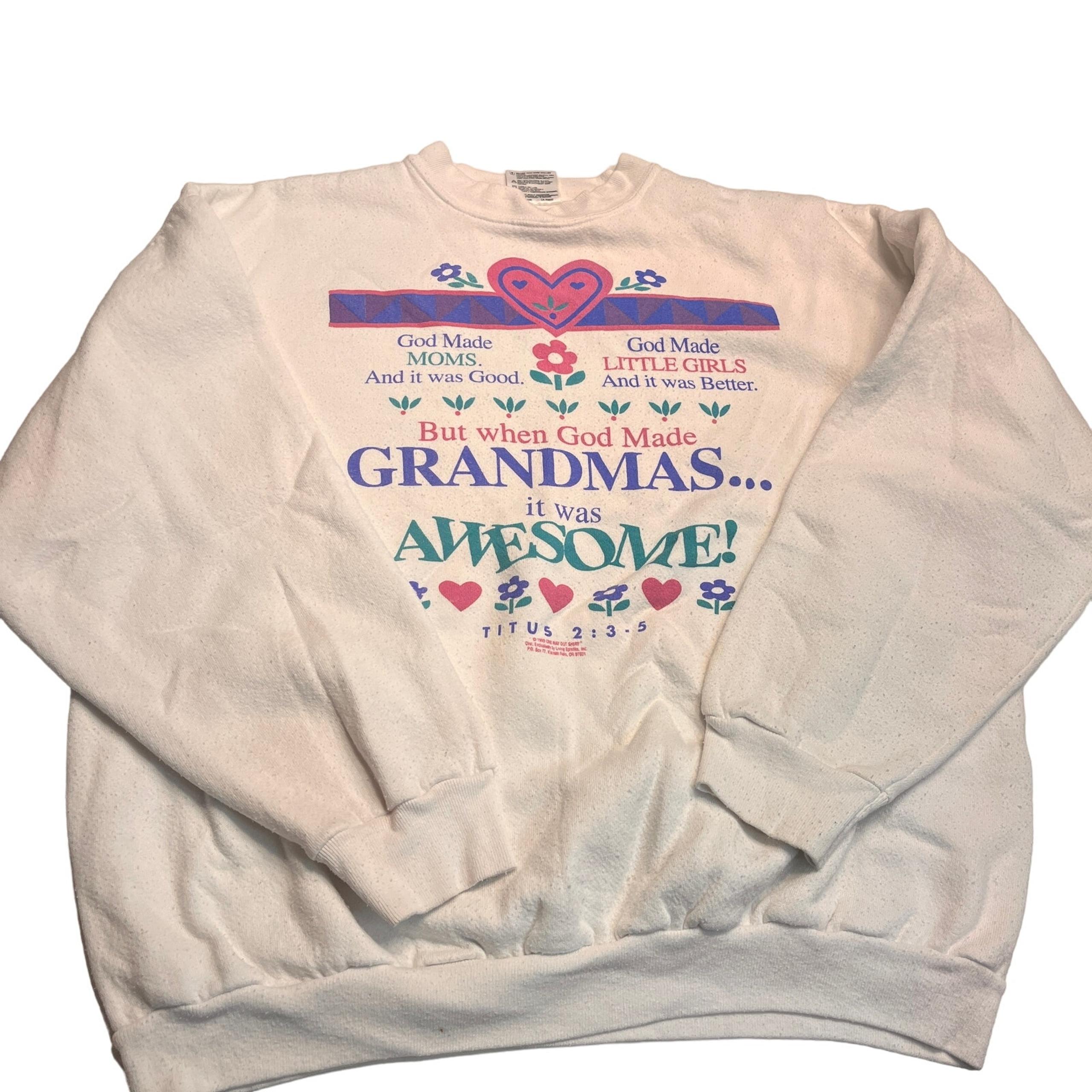 VTG 80's Grandma is Awesome Sweatshirt XL