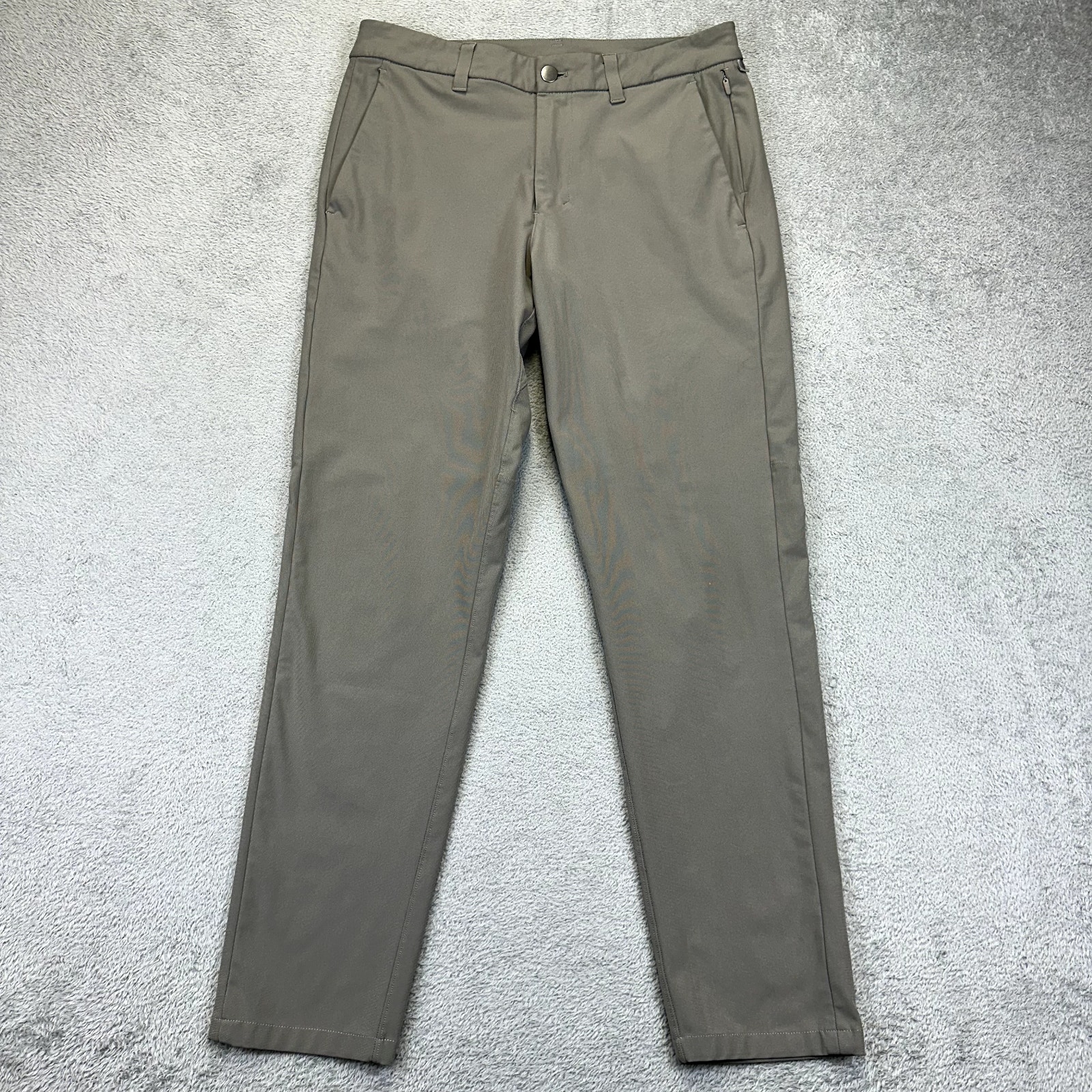 Lululemon Commission Slim-Fit Pants Gray Mens Size 30x30 Warpstreme Golf