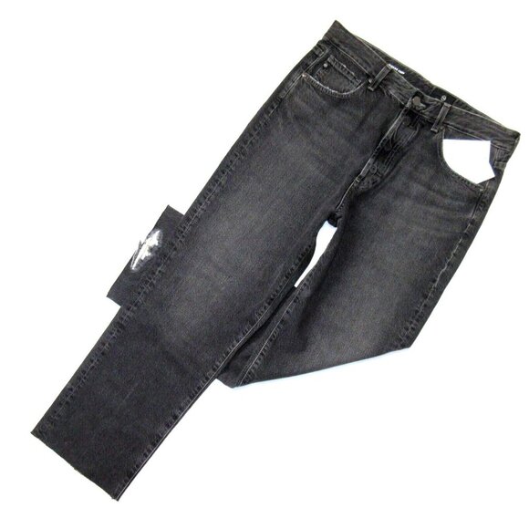 NWT Adriano Goldschmied AG Alexxis Crop in Shadow Black Straight Jeans 31