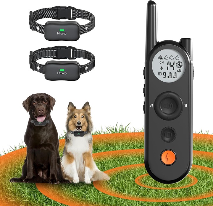 2 in 1 Wireless Dog Fence & Training Collar, 3500FT Fence & 6100FT Remote, IPX7