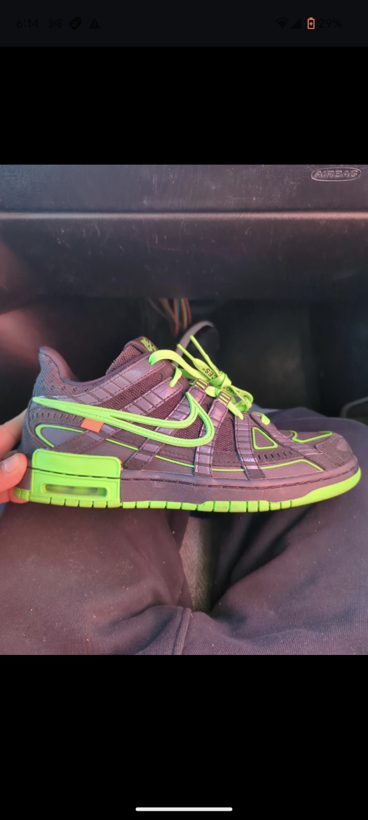 Nike off white dunk low rubber sz 8 og all