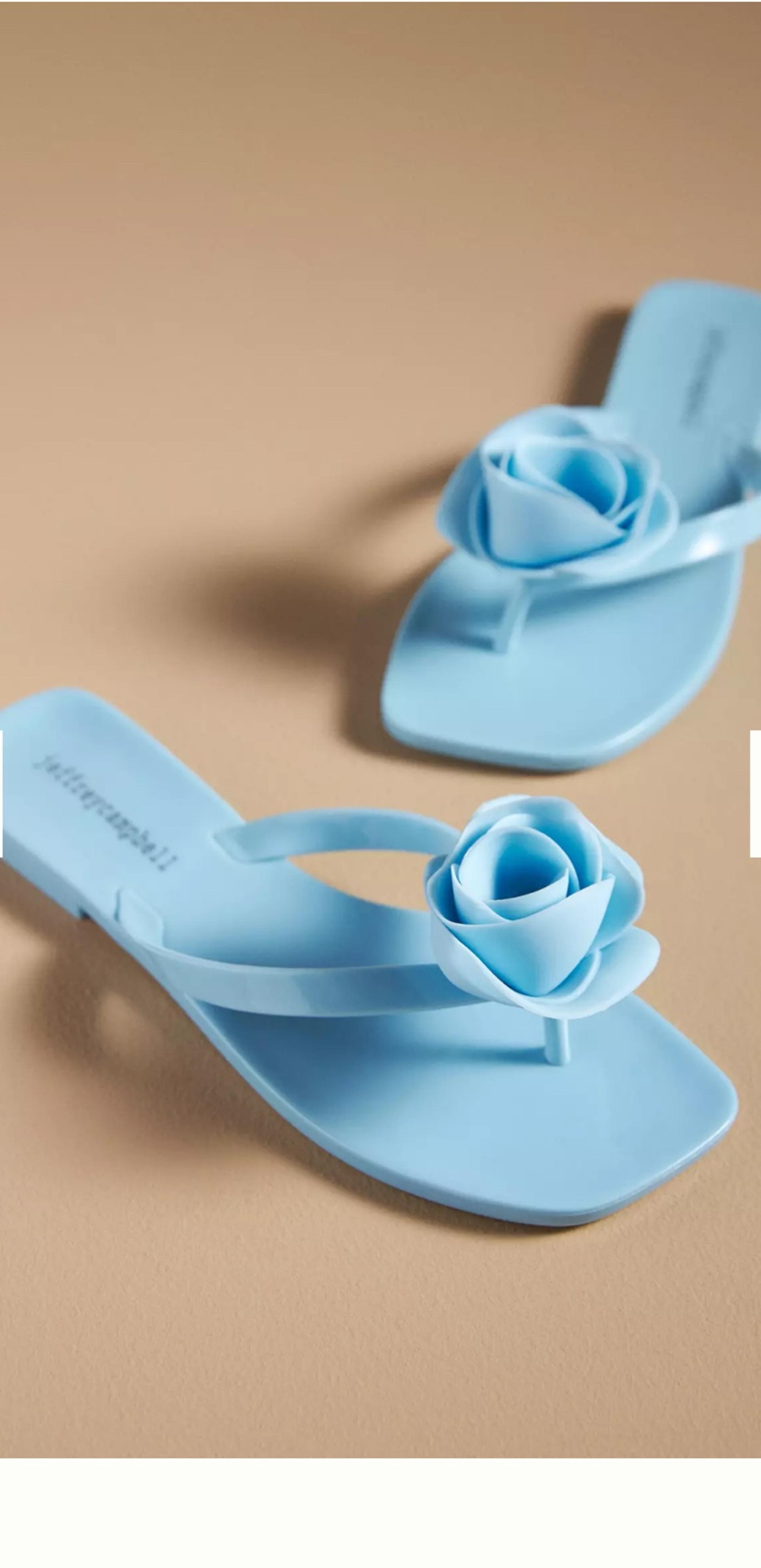 Jeffery campbell sz 10 blue flower Sandals
