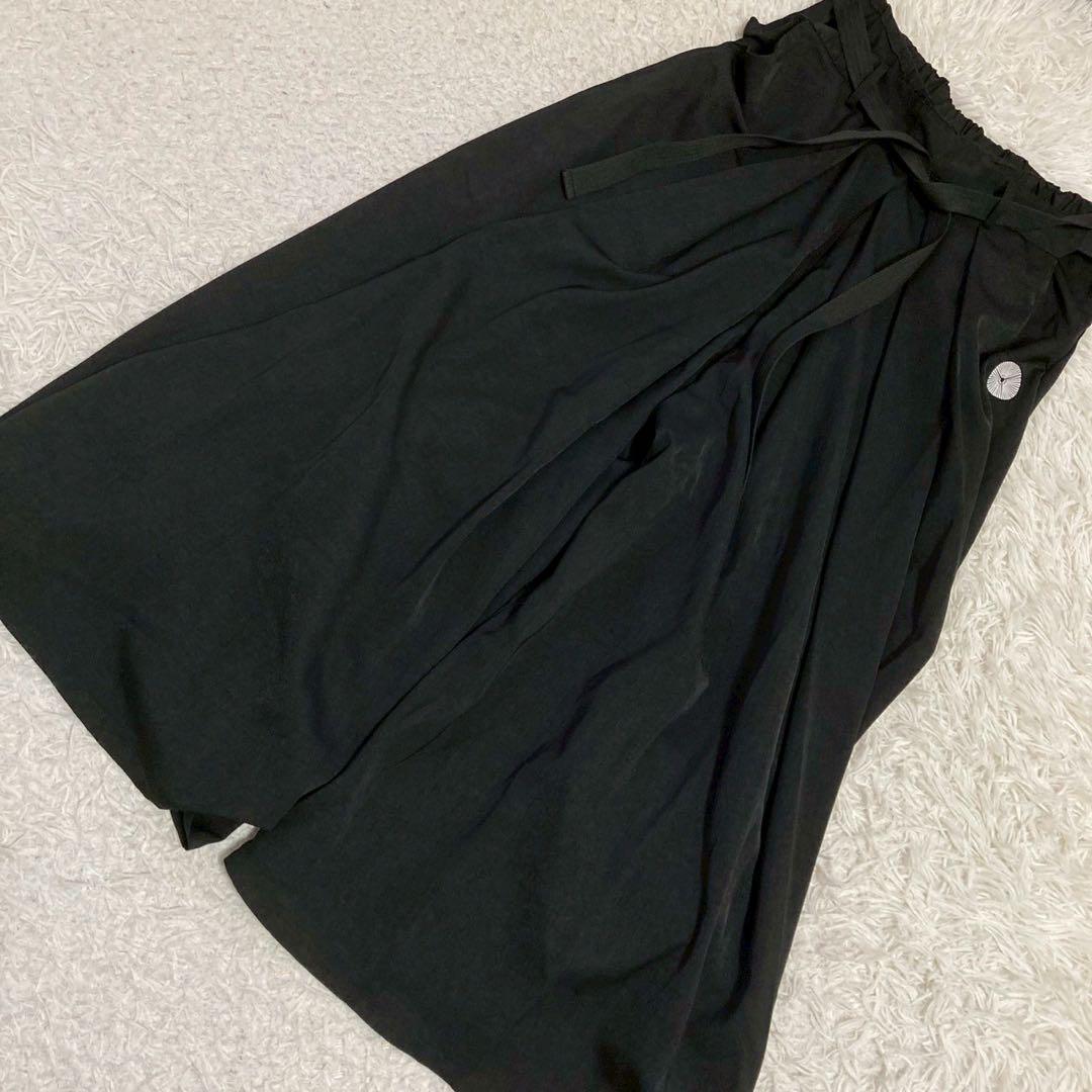 《Excellent Condition》 NIPPON DNA Wide Leg Pants Black F Simple Versatile