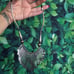 Vintage 1980s Silver Fringe Necklace Statement Bib Modernist Big Tribal Collar