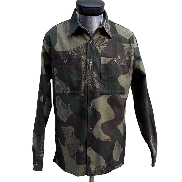 Todd Snyder NY Mens Snap Front Camo Print Shirt Green Brown Size L NEW With Tags