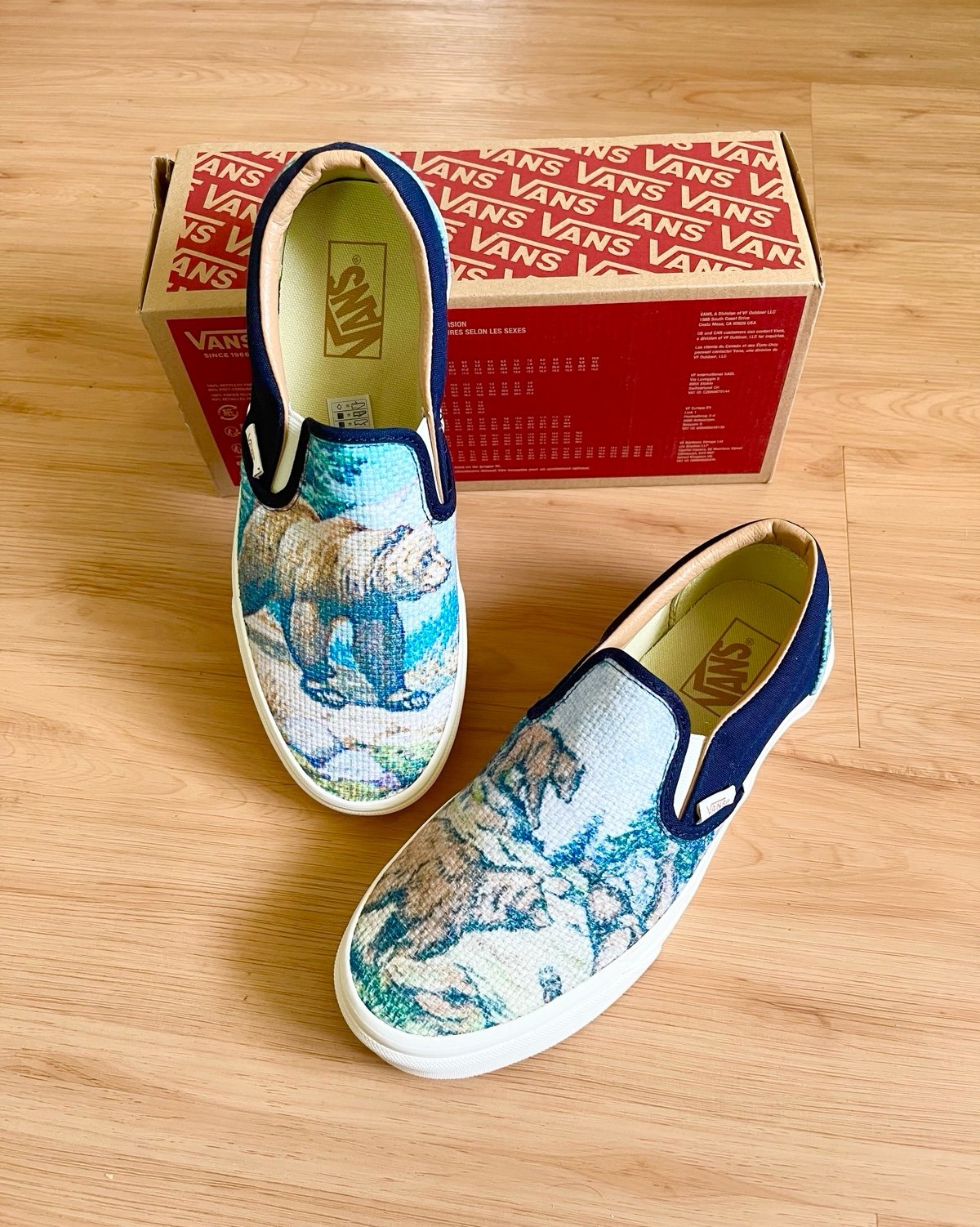 Vans Classic Slip-On Cali Tapesty Forest Women Size 9.5 US