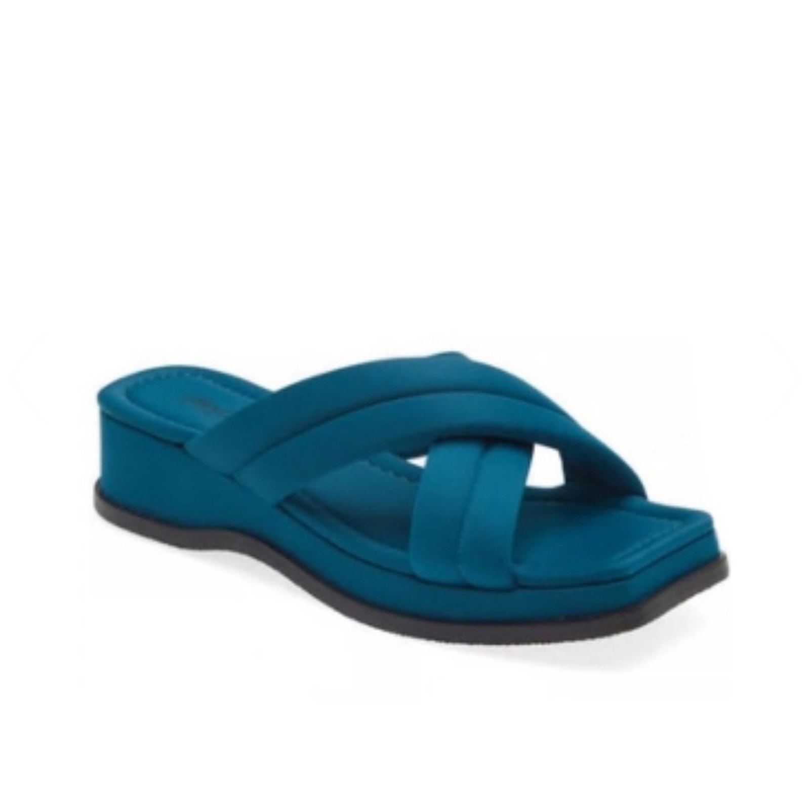 Jeffrey Campbell Sun-sation Sandal In Blue Neoprene Size: 8
