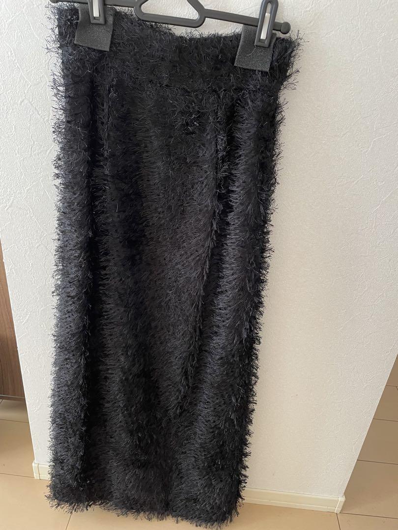 ＊CLANE＊FRINGE LACE H/W SKIRT CLANE Fringe Skirt