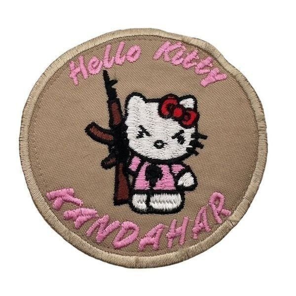 Hello Kitty Kandahar Patch United States Army Military Vintage 3” Sew On Rare