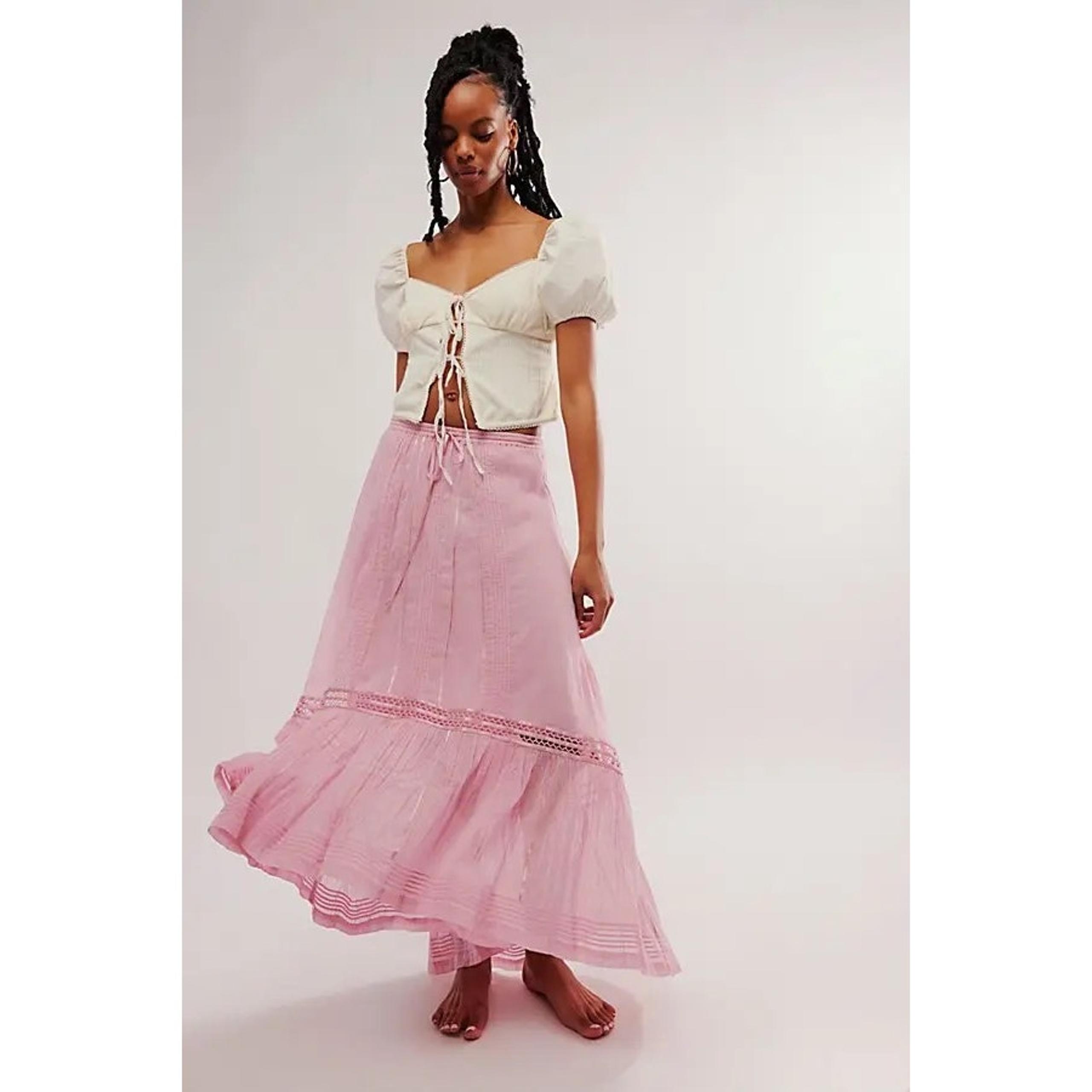 FREE PEOPLE FP ONE MONTANA MAXI SKIRT - DUSTY PINK- NWOT-  Sz:Sm **RARE FIND**