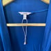 Eberjey Rosalia Navy Lace Tencel Modal Stretch Belted Kimono Robe Size XS NWOT